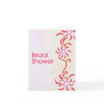 Abstract Red Floral Wedding Invitation Card