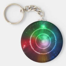 Abstract Red Green Blue Light Focus Key Chain