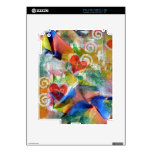 abstract red hearts collage ipad 2 cover decal for iPad 2