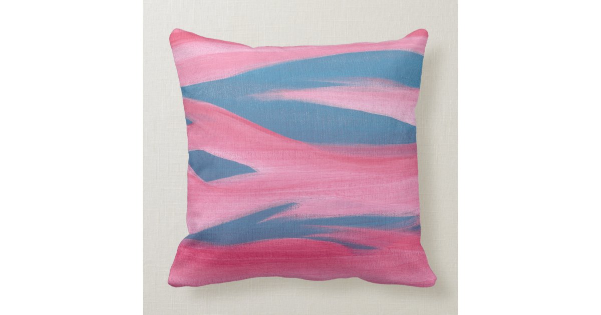 Abstract Red Night Sky Pink Blue Throw Pillows Zazzle