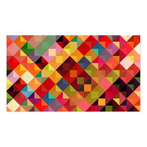 Abstract Red Orange Vector Pattern Business Card Templates (back side)