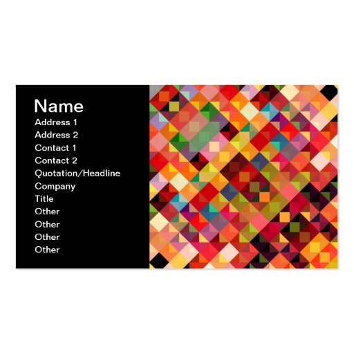 Abstract Red Orange Vector Pattern Business Card Templates