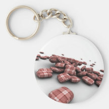 Abstract Red Pattern Design Key Chains