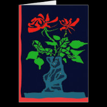 Abstract Red Roses cards