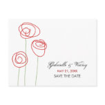 Abstract Red Roses, Save the Date Postcards