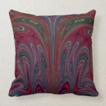 Abstract Red Swirl Snakehead Design Pillows