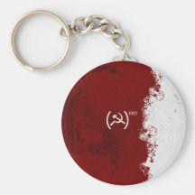Abstract Red USSR Soviet Keychain