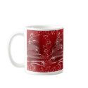 Abstract Red X'mas Tree & Swirls Mug
