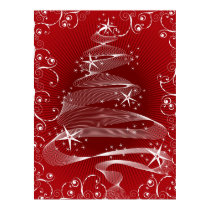 Abstract Red X'mas Tree & Swirls Poster posters by fat_fa_tin Abstract Red X'mas Tree & Swirls Poster posters