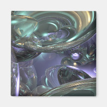 Abstract Reflection Design Fridge Magnets