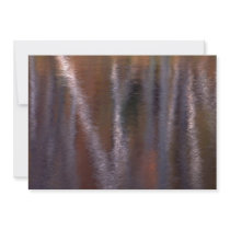 Abstract Reflection of autumn foliage in a beaver Custom Invite
