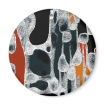 Abstract Relocation Fridge Magnets