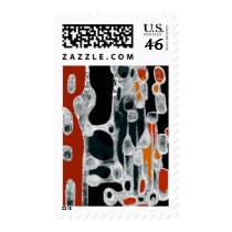 Abstract Relocation Postage Stamp