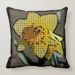 Abstract Rendition Yellow Orange Daffodil Pillows