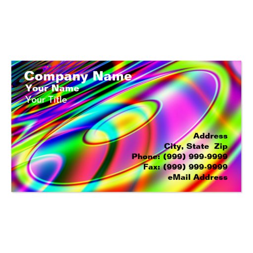 Abstract Retro Music CD Business Card (front side)