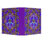 Abstract Retro Peace Sign 3 Ring Binder