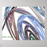 abstract ribbons background design, Halima Ahkdar posters