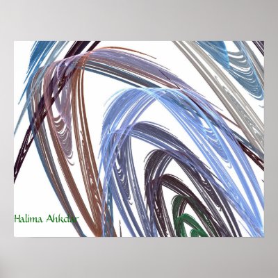 abstract ribbons background design, Halima Ahkdar Posters by Halima_Ahkdar