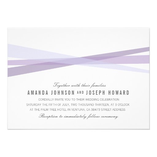 Abstract Ribbons Wedding Invite