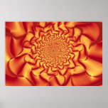Abstract rose, brown poster