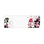 Abstract roses Avery Label