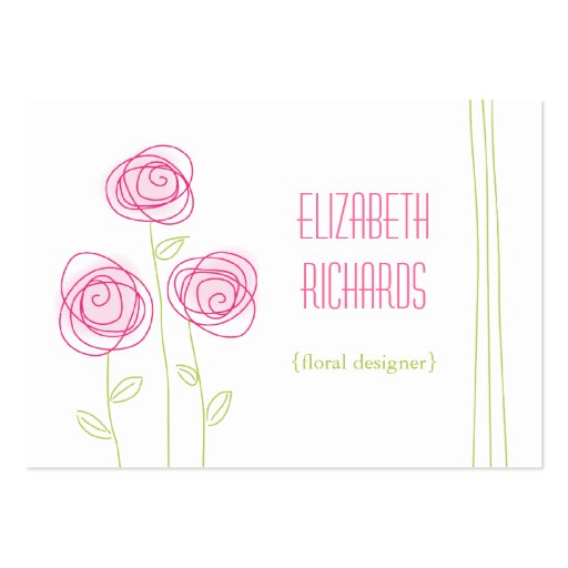Abstract Roses Chubby Business Card