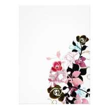 Abstract roses Invitation