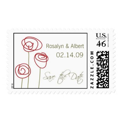 Abstract Roses - Personalize It! Stamp