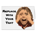 Abstract Screaming Woman Portrait Greeting Card