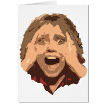 Abstract Screaming Woman Portrait Cards