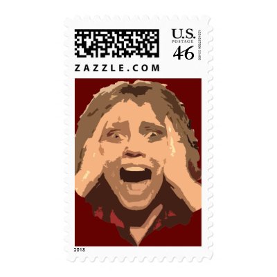Abstract Screaming Woman Portrait Stamp by Faces_
