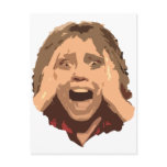 Abstract Screaming Woman Portrait Post Cards