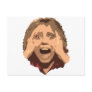 Abstract Screaming Woman Portrait Post Card