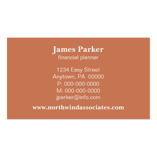 Abstract Scribbles Business Card, Orange (back side)