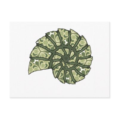 Abstract Sea Shell-001 Post Card by ArtbyJean