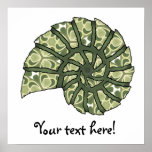 Abstract Sea Shell-001 Poster