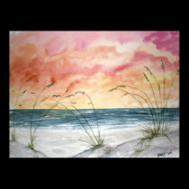 abstract seascape beach painting poster print