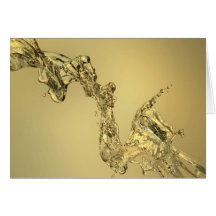 Abstract Shape Formed by Splashing Water Card