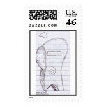Abstract shape postage stamp