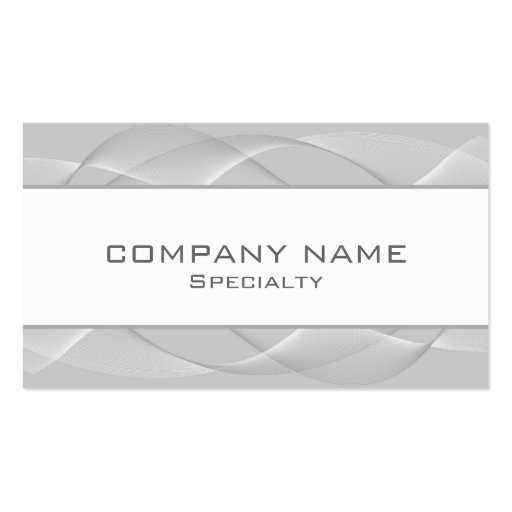 Abstract silver Business Cards (front side)