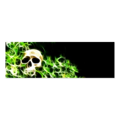Abstract skull bookmark business card (front side)