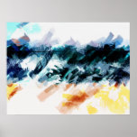 Abstract Sky, Sea and Sand Posters
