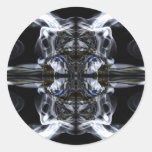 Abstract Smoke Art Photography Round Sticker