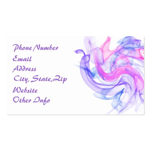 Abstract  Smoke on the Water Business Cards (back side)
