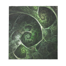 Abstract Snake Skin Green Note Pad