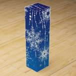 Abstract Snowflakes Wine Bottle Boxes