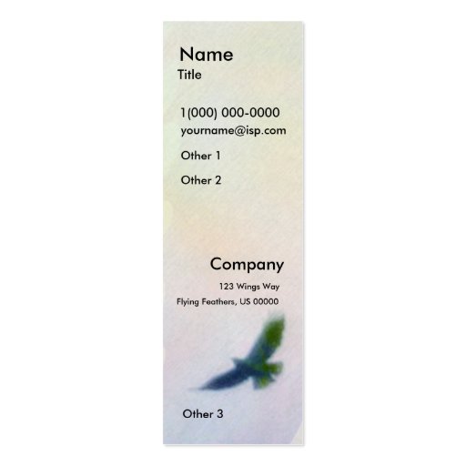 Abstract Soaring Hawks Business Card (back side)