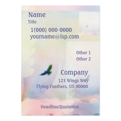Abstract Soaring Hawks Business Card (back side)