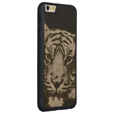 Abstract Sofia Tiger Carved® Maple iPhone 6 Plus Bumper Case
