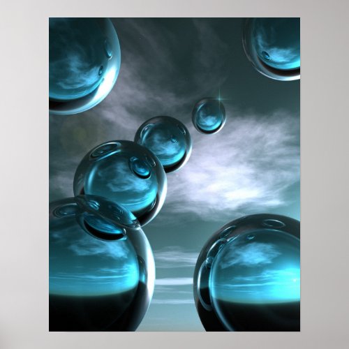 Abstract Space Bubbles print